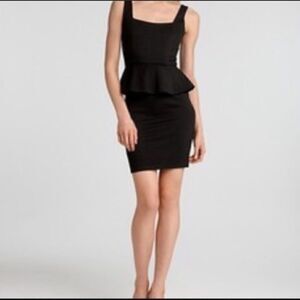 Alice + Olivia Peplum Black Dress sz 0